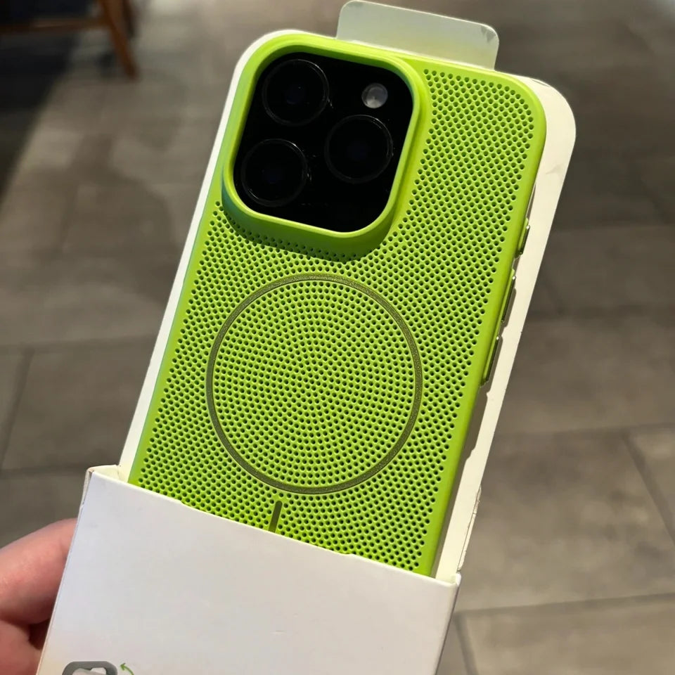 New Heat Dissipation Mesh For Magsafe Magnetic Phone Case For iPhone 17 Air 16 15 14 Plus 13 12 11 Pro Max Wireless Charge Cover