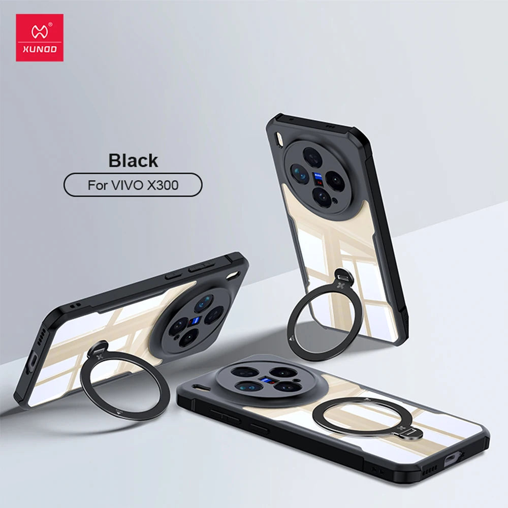 XUNDD Case For VIVO X300 X300 Pro X300 Ultra Shockproof Airbag Cover with Magnetic Stand Kickstand PC+TPU Clear Funda Capinha